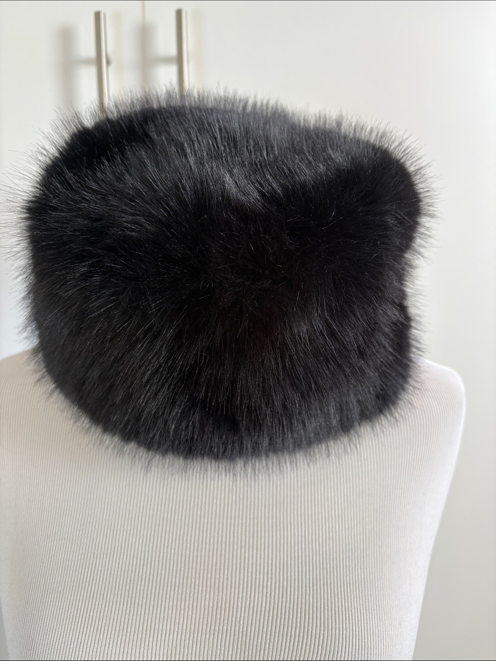 Black Faux Fur Hat